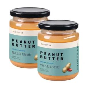 국내제조 무첨가 100% 땅콩버터 430g 2병 무설탕 무가당