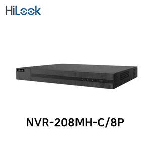 하이룩 NVR-208MH-C/8P 최대 800만화소 지원  IP 네트워크 8채널 NVR CCTV 녹화기 POE 2SATA