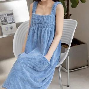 극세사 원피스 샤워가운 물흡수 목욕 두툼한 컬러