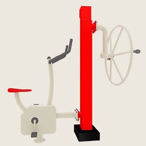 TK 자전거+상체근육풀기 2인용 철재 복합형 VKSP-4942