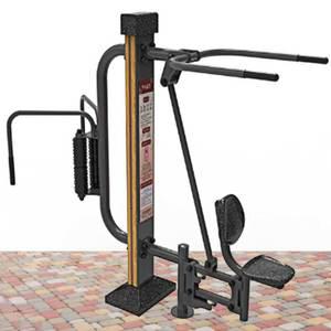 TK 공원 산책로 운동기구 역기내리기 등허리지압기 혼합