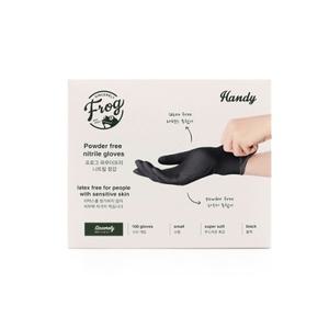 파우더프리 니트릴장갑 블랙소 중 대 택1 100매입 위생장갑