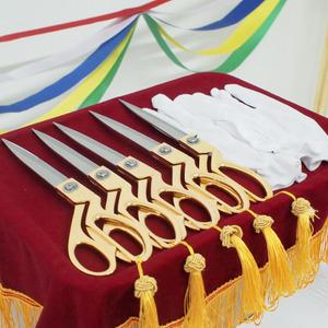 테이프 커팅식 프리미엄 10인세트 개업식 행사용품 (금강가위 컷팅식리본 의전장갑 쟁반 융)