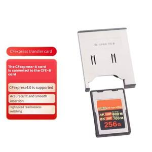 Cfexpress A 타입 메모리 카드-Cfe B 카드홀더 어댑터 실버 금속 XQD Nvme 변환기 1 개