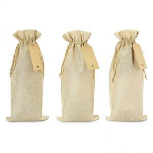 황마 와인 포장 삼베 병 커버 선물 가방 10P 데코 백 주머니 케이스