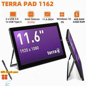 2025 새로운 PAD1162 11.6 인치 Windows 10 태블릿 Intel Celeron N3350 1920 x 1080 IPS 4GB DDR3-RAM 64G