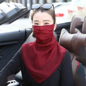 안면 마스크 햇빛 페이스 밴드 디펜스 차단 화이트 여자 겨울 자전거 UV 모자 양산