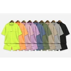 여성 여름 반팔 반바지 아노락 상하 세트 트레이닝복 (WFHUN7F)