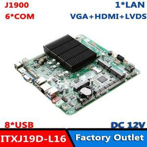 Mini-Itx 마더보드, 인텔 J1900, 2.00GHz 쿼드 코어 CPU, Lvds, 6 COM 지지대 RS485