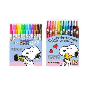 지구 피너츠 스누피 신학기 색연필+사인펜 12색 세트 입학선물, 12색, 1세트 o