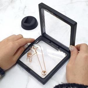 블랙 피규어장식장 액자 압화액자 PE필름 11x11 (3pv0B)