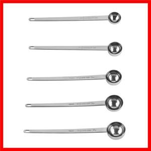 H55E 304STAINLESS Steel Long Coffee Spoon 측정 스푼 10ml/15ml/20ml/25ml/30ml 정확한 측정을위한 주방