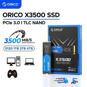 ORICO 3500MB/s NVMe PCIe Gen3x4 SSD M.2 2280 데스크탑/노트북 일일 컴퓨팅 내부 1TB TLC NAND 플래시