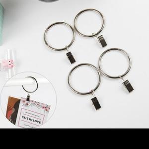 커튼 원형 집게 압축봉 커튼고리 연결 실버1P sDD (3srcS)