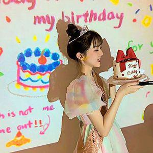 [오너클랜]미니 빔프로젝터 생일 축하 현수막 가정용 캠핑용