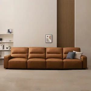 [롯데백화점]헤르짐머 메이븐 6인용 전동 리클라이너 슬라이드 모션 베드 천연가죽 소파