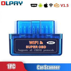 자동차 스캐너 차량 점검기 진단기 미니 Elm327 Obd2 코드 V1.5 WIFI OBD2 감지기 리더 진단 수리 도구