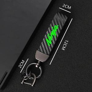 가와사키 ninja400 ninja650 닌자 250 250r 용 디럭스 가죽 오토바이 열쇠 고리 열쇠 고리 매는 밧줄 선물