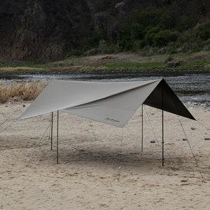 블루폴 포트리스 렉타타프 블랙코팅 캠핑 피크닉 그늘막 대형타프