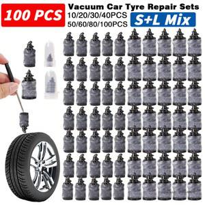 오토바이 손톱 도구 범용 고무 어 수리 자전거 펑크 스쿠터 트럭 10/100PC 자동차 세트