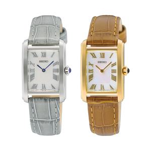 백화점AS가능 세이코 SWR099P1 SWR100P1 레이디 스퀘어 사각 여성가죽시계 여자시계