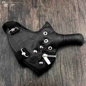 롱코 개성 창의 마스크 펑크 가죽 라이딩 공연 엽기 소품