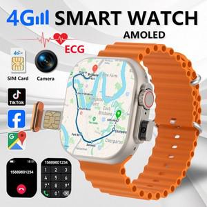 2025 새로운 4g 네트워크 스마트 시계 GPS Google Play IP67 방수 안드로이드 IOS 카메라 SIM 카드 ECG Sma