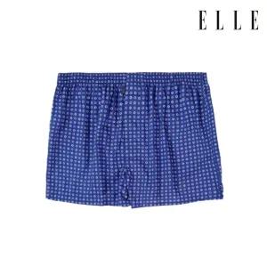 [롯데백화점]엘르이너웨어 면100 블루플라워 트렁크팬티 EDMTK132BU