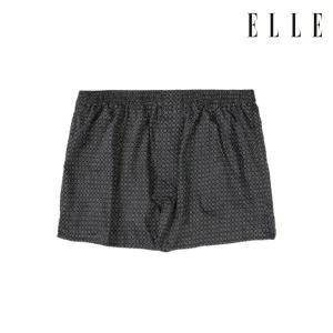 [롯데백화점]엘르이너웨어 면100 도트클로버 트렁크팬티 EDMTK222BK