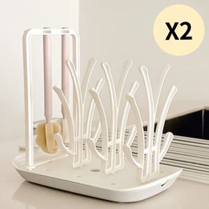 하이비 아기 젖병 솔 젖꼭지 건조대 보관함 거치대 X2