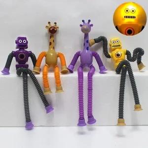 키다리 로봇 기린-팝 튜브 장난감