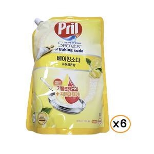 프릴 시크릿 오브 베이킹소다 퓨어레몬향 1L 6개