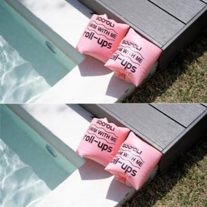 수올리 유아 물놀이 팔튜브 암링 휴대 핑크 2세트