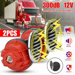 자동차 SUV 트럭 슈퍼 오토바이용 경적 보트 액세서리 빨간색 오토바이 2X12V 방수 트레인 300DB