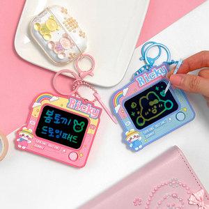 당일출고 봄토끼 드로잉 패드 키링 (랜덤발송) 가방고리 열쇠고리