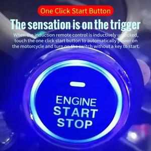 12V 원 클릭 시작 바이크 오토바이 알람 엔진 버튼 Antisheft Antirobbery 2 원격 제어