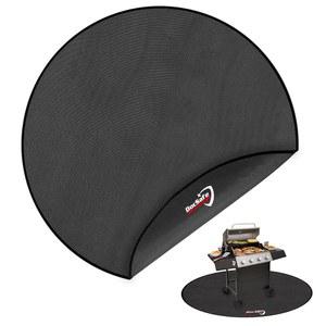 DocSafe 60 x 인치 원형 언더 그릴 매트 대형 4겹 소방 구덩이 데크용 방화 단열 보호대 파티오 잔디 스모커 BBQ 재사용 가능한 방수 및 실내 벽난로 패드