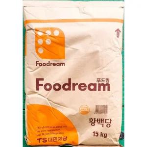 푸드림 황설탕 15kg/재료 식자재 사탕수수 정제 분말 믹스 팥빙수 빙수 건강 음료 자일로스 스틱 가공