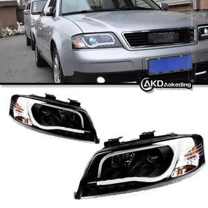 Audi A6 헤드 라이트 용 자동차 부품 1999-2004 C4 업그레이드 꾸미기 Angel EyeLED 주간 조명 DRL Car Acc