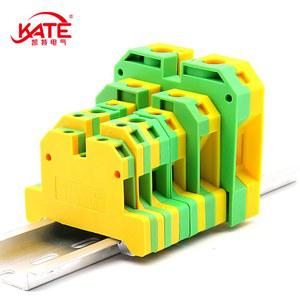 1PCS 10 16 35 접지 커넥터 35 SAK 레일 단자대 단자 전선 황색 마운트 녹색 DIN