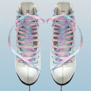 피겨스케이트끈 스포츠 부츠 스케이트 핑크 3쌍 코튼 드레스 광택 260cm 트랙