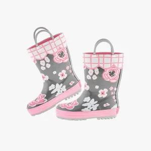 [보리보리/스테판조셉]프린티드 레인부츠 - 차콜플로럴