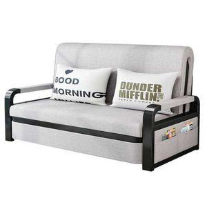 접이식 소파베드 2인용 좌식 매트 침대 리클라이너 그레이