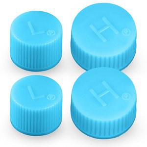 4PCS 차량 AC 밸브 코어 캡 교체, 누수 방지 에어컨 시스템 씰 커버 키트, R134a A/C 수리 충전 포트 캡,