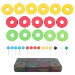 킨소 낚싯줄 보관 낚시 폼 스풀, 16개 혼합 컬러 낚싯줄 보관 폼 스풀 와인딩 보드 도구 보빈 태클 기타 낚시 도구 및 액세서리