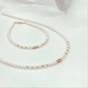 [바닐라잼]14K 이벨라 담수진주 컷팅볼 목걸이 팔찌 특가