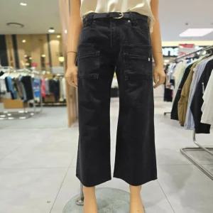 [에고이스트] 라벨 포인트 논스판 와이드팬츠  ER3DP-360