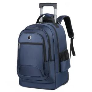 캐리어 15.6인치 백팩 블루 롤링 여행가방 방수 비즈니스 노트북