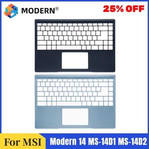 MSI Modern 14 MS-14D1 노트북 대문자 손목 받침대 커버 진한 파란색 및 밝은 새로운 기능