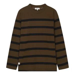 [지이크] 보더 코튼 크루넥 티셔츠 카키 (PHIBH8504)